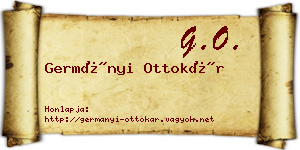Germányi Ottokár névjegykártya